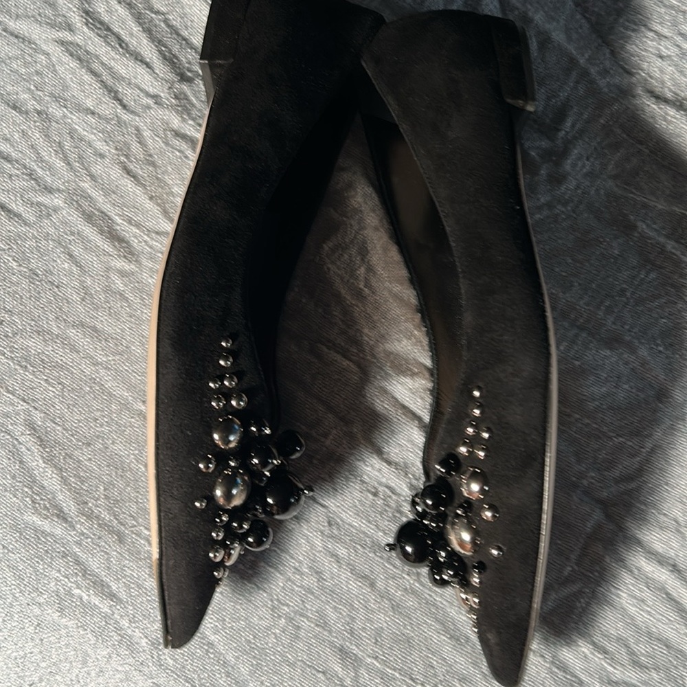 Miu miu flats suede with lots of bobbles - Picture 8 of 15